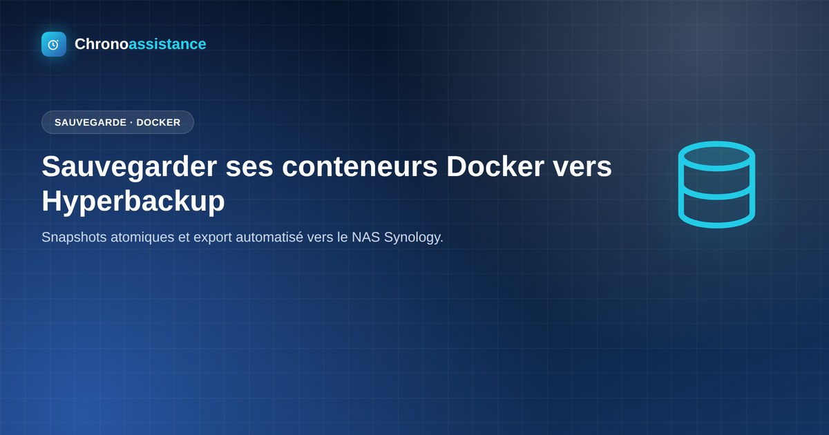Sauvegarder ses conteneurs Docker vers Hyperbackup